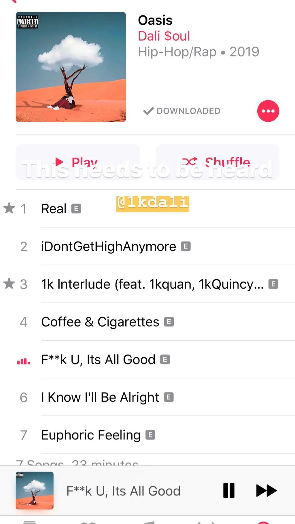 This needs to be heard @1kdali