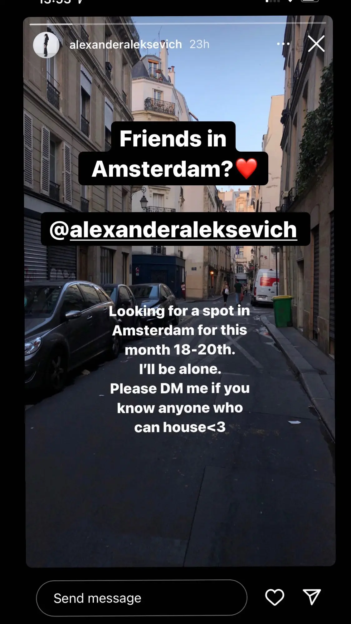 Friends in 
 Amsterdam?❤️

@alexanderaleksevich